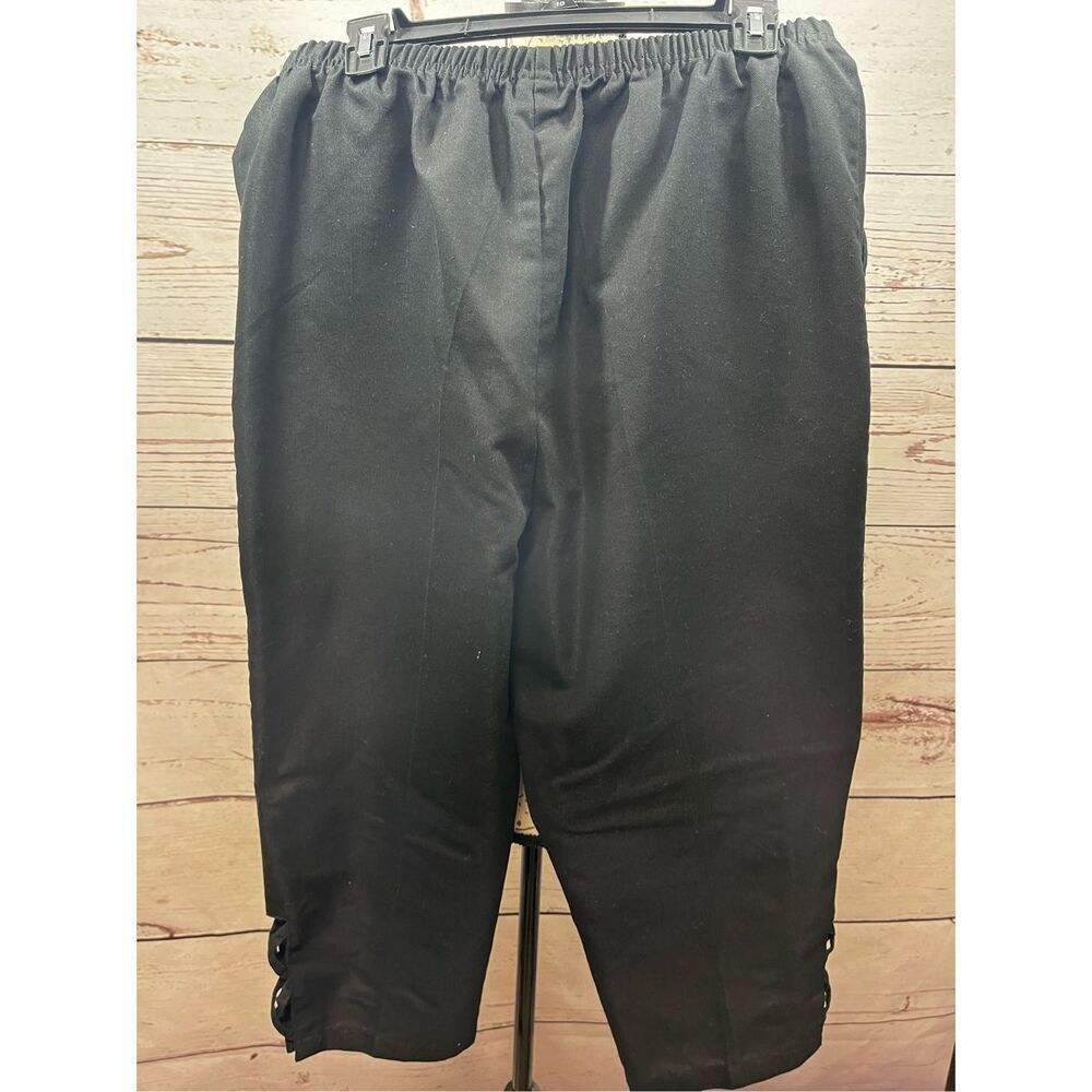 Blair large black cropped pants with elastic waist - 3122